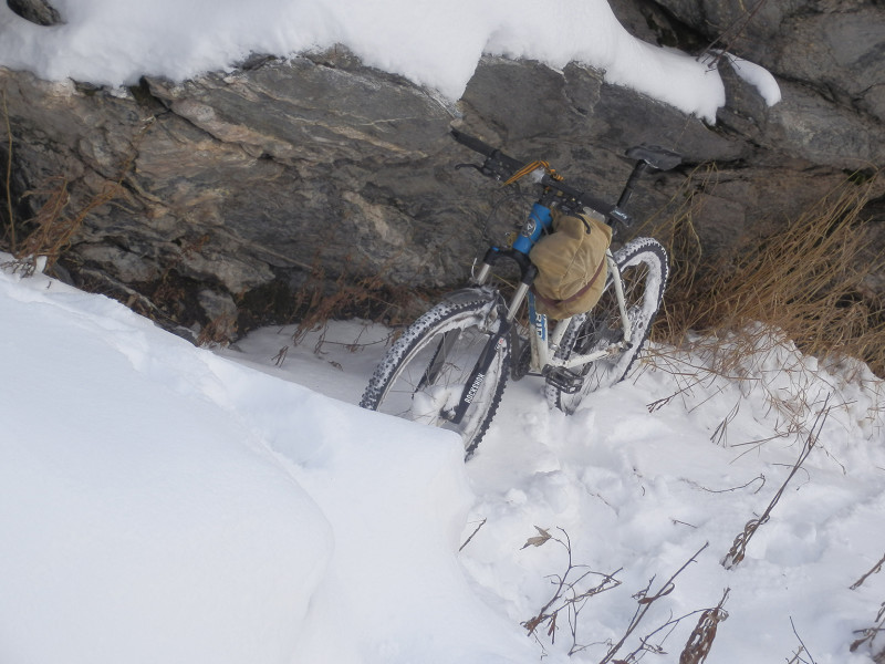 My bicycle, which took me here and which I took here, thank you my horsy!