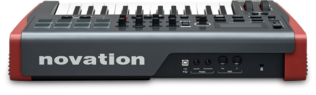 MIDI keyboard Novation Impulse 25 ( rear view )