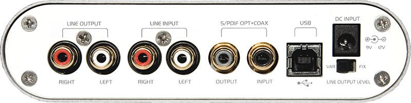 Внешняя звуковая карта ESI Dr. DAC prime ( задняя панель )