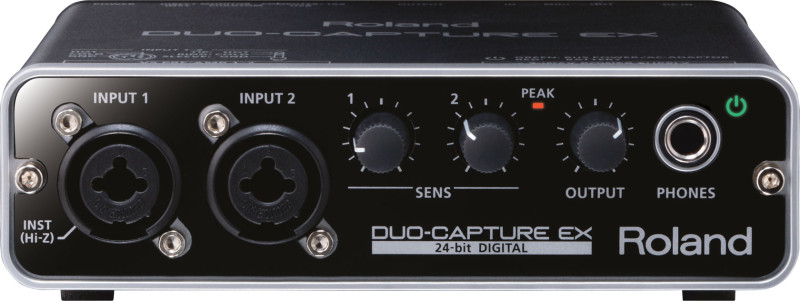 External sound card Roland DUO-CAPTURE EX ( front panel )