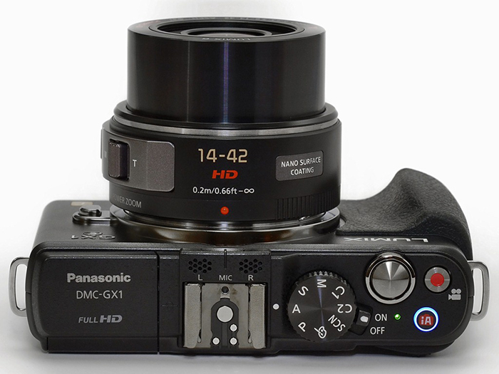 Фото-камера Panasonic Lumix DMC GX1 ( вид сверху )
