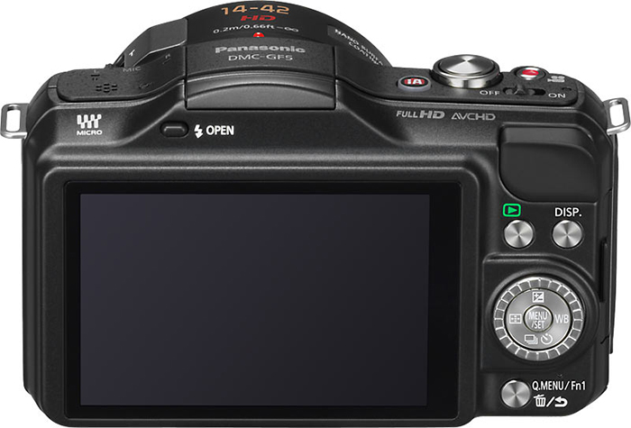 Photo-camera Panasonic Lumix DMC-GF5 ( rear view )