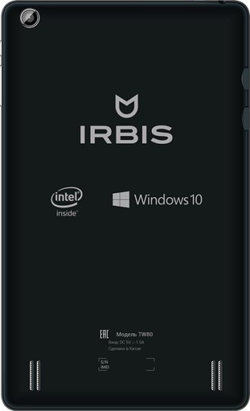 Tablet PC Irbis TW80 ( back panel )