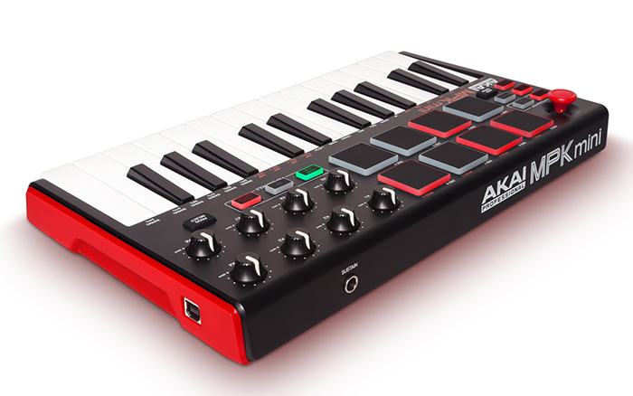MIDI-клавиатура Akai Professional MPK Mini MKII 25 ( задняя и правая панели )