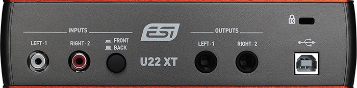USB аудио интерфейс ESI U22XT ( задняя панель )