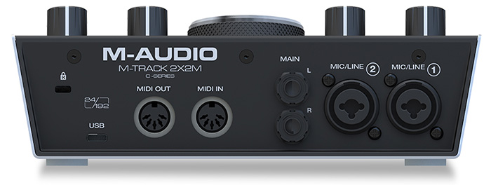 USB аудио интерфейс M-Audio M-Track 2X2M ( задняя панель )