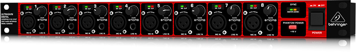 ADAT аудио интерфейс Behringer Ultragain Digital ADA8200