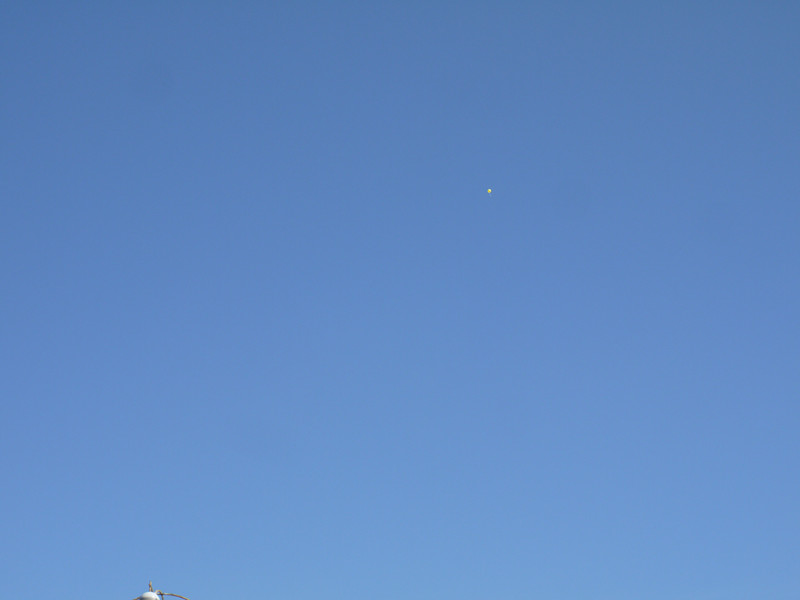 Balloon, flying into sky, Yekaterinburg, Day of the Victory celebration at 9th May of 2016 year