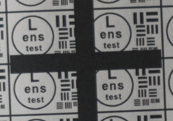 Test mira photo, diaphragm 4, center of image - M39 photo lens Industar 69 testing on Micro 4/3 matrix