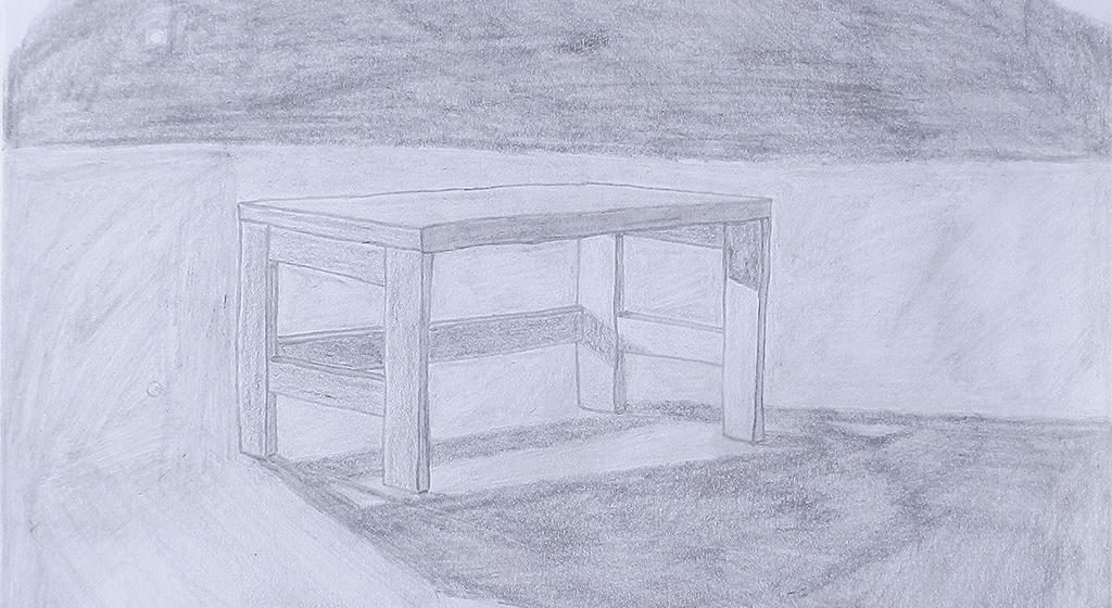 Pencil drawn table